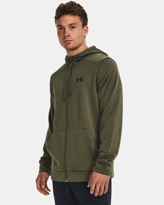 Men's Armour Fleece® Full-Zip Hoodie, Green, pdpMainDesktop image number 0